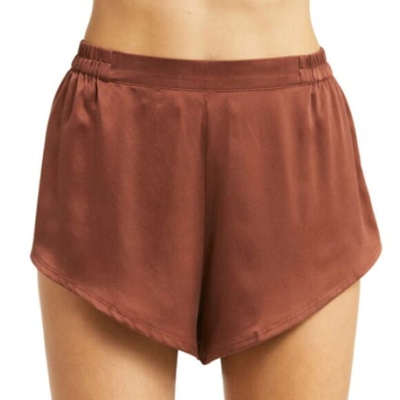 LUNYA Pajama Shorts XS Womens Washable Silk Dusty Pink PJ - Picture 2 of 3